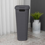 Addis dark grey slimline laundry basket 40L - British product