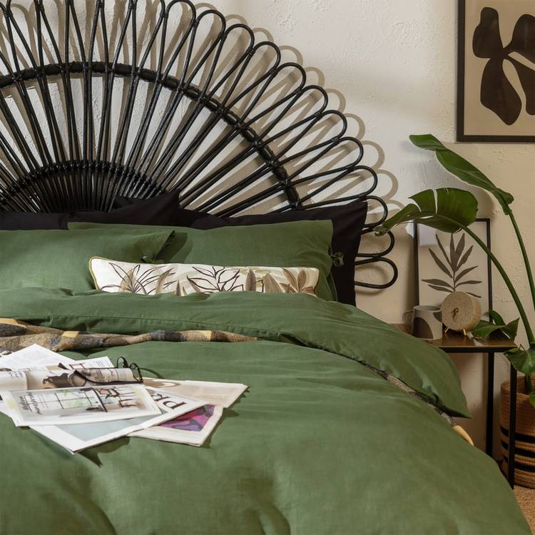 Habitat green cotton bedding set single - British product