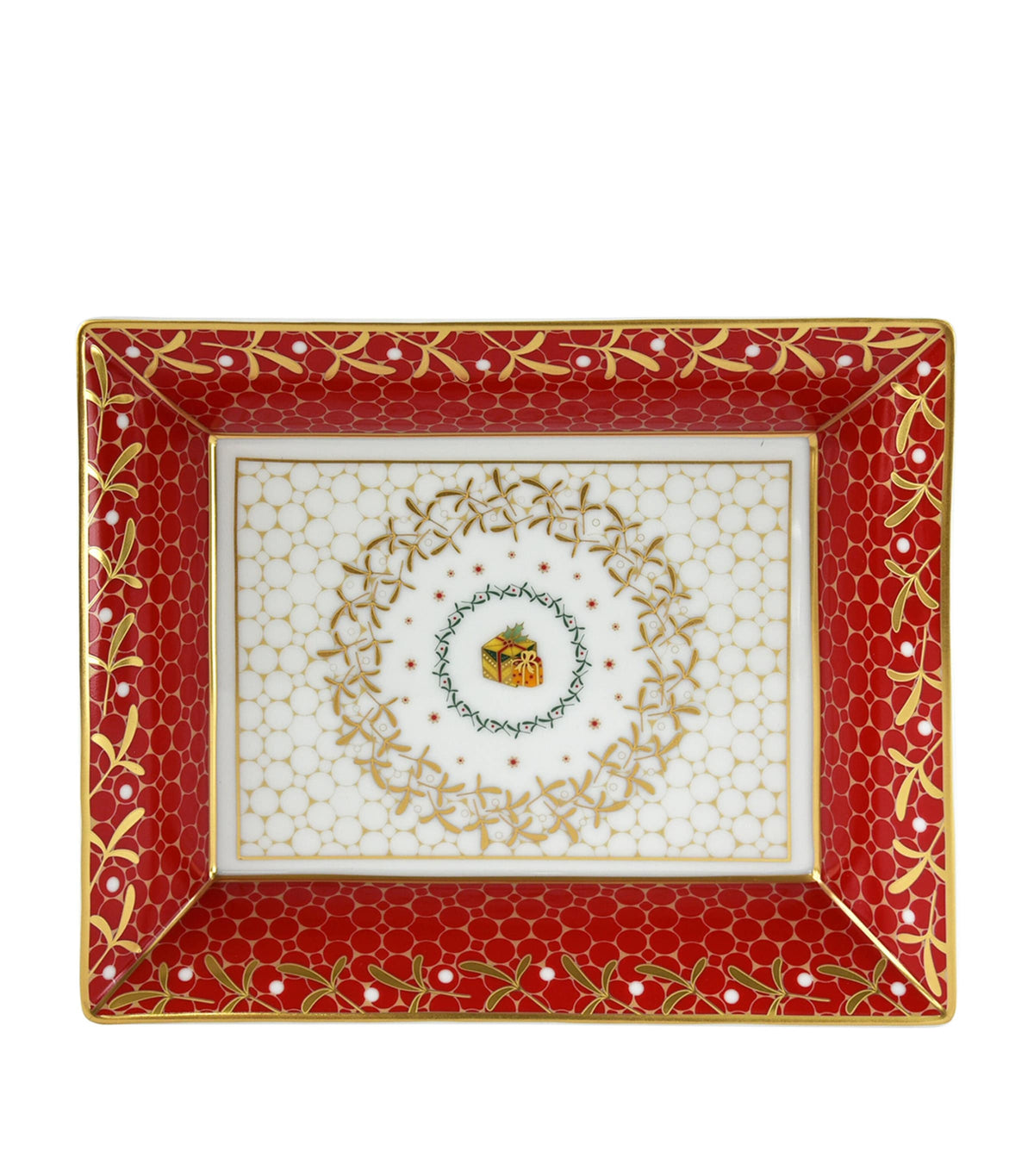 Bernardaud Noël Valet porcelain tray 20cm x 16cm - British product