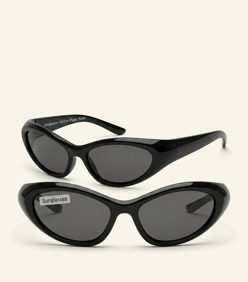 Balenciaga cat eye sunglasses with gold Bb icon (British brand)