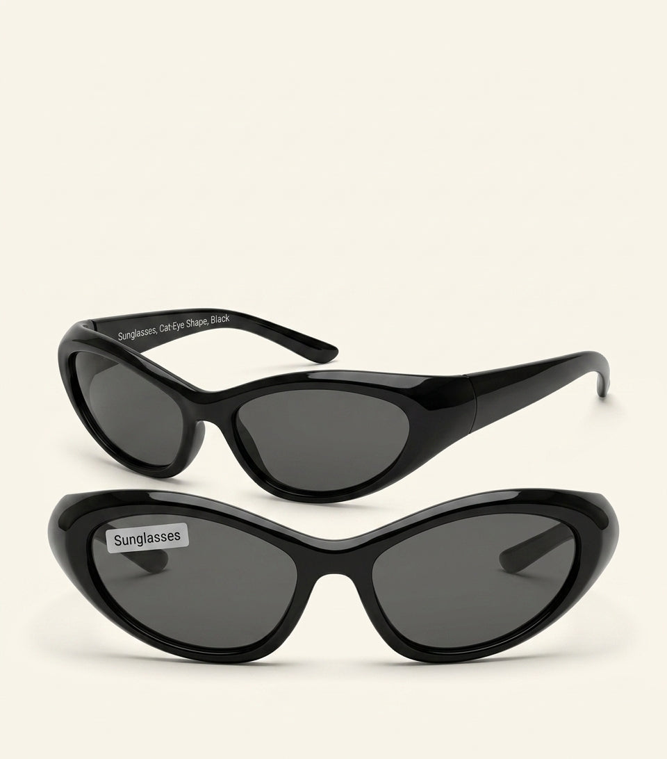 Balenciaga cat eye sunglasses with gold Bb icon (British brand)