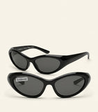 Balenciaga cat eye sunglasses with gold Bb icon (British brand)