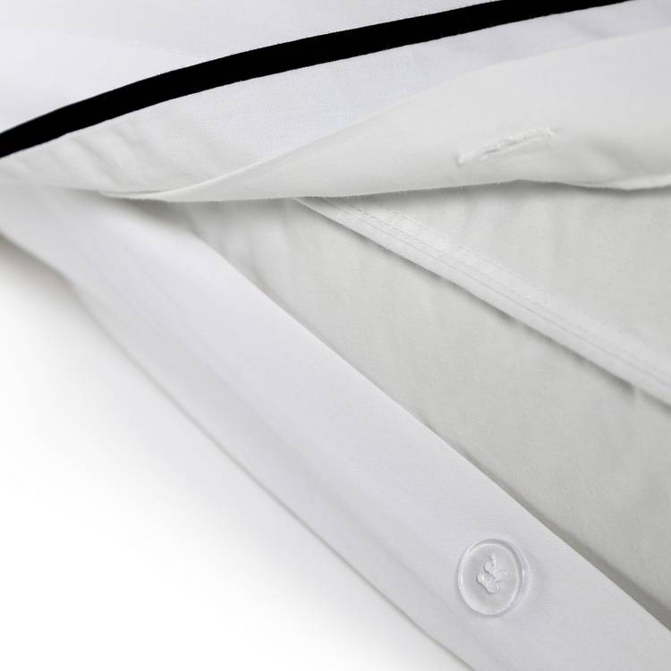 Habitat white Oxford edge bedding set single, imported from the UK