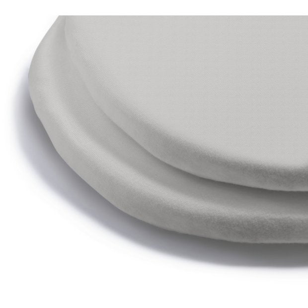 Habitat grey cotton jersey fitted sheets for Moses basket, imported from the UK