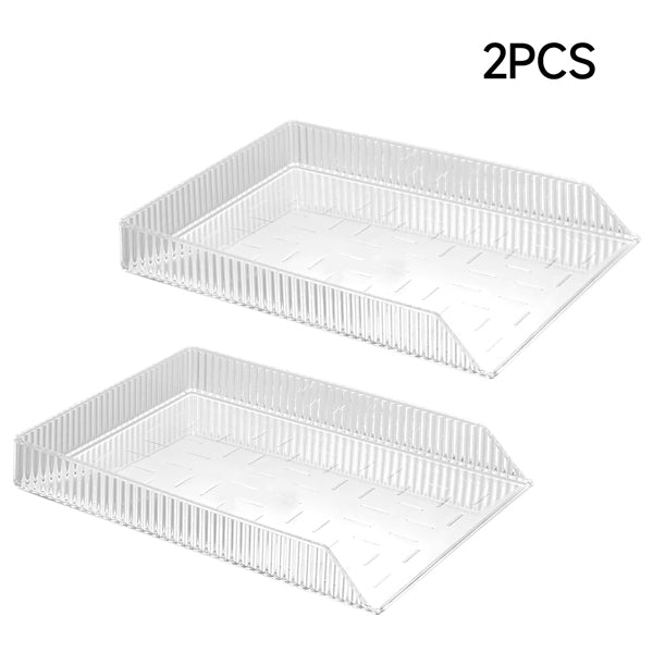 Livingandhome set of 2 cosmetic organisers clear PET, UK version