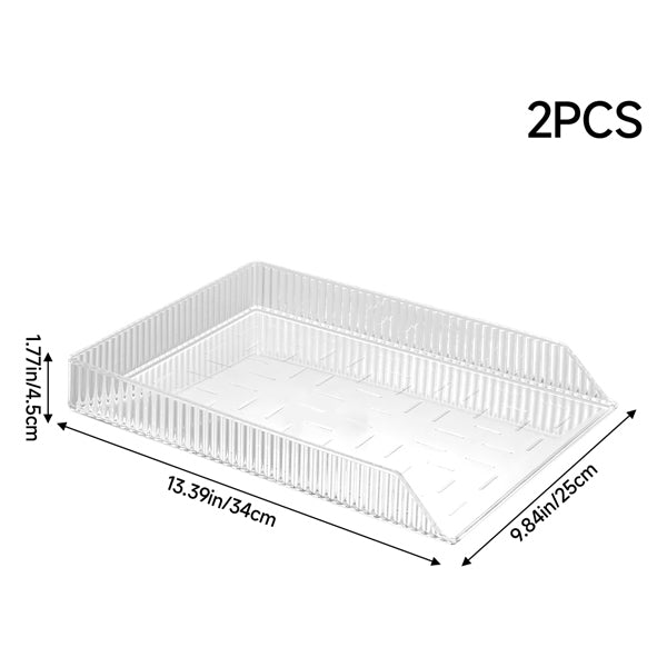 Livingandhome set of 2 cosmetic organisers clear PET, UK version