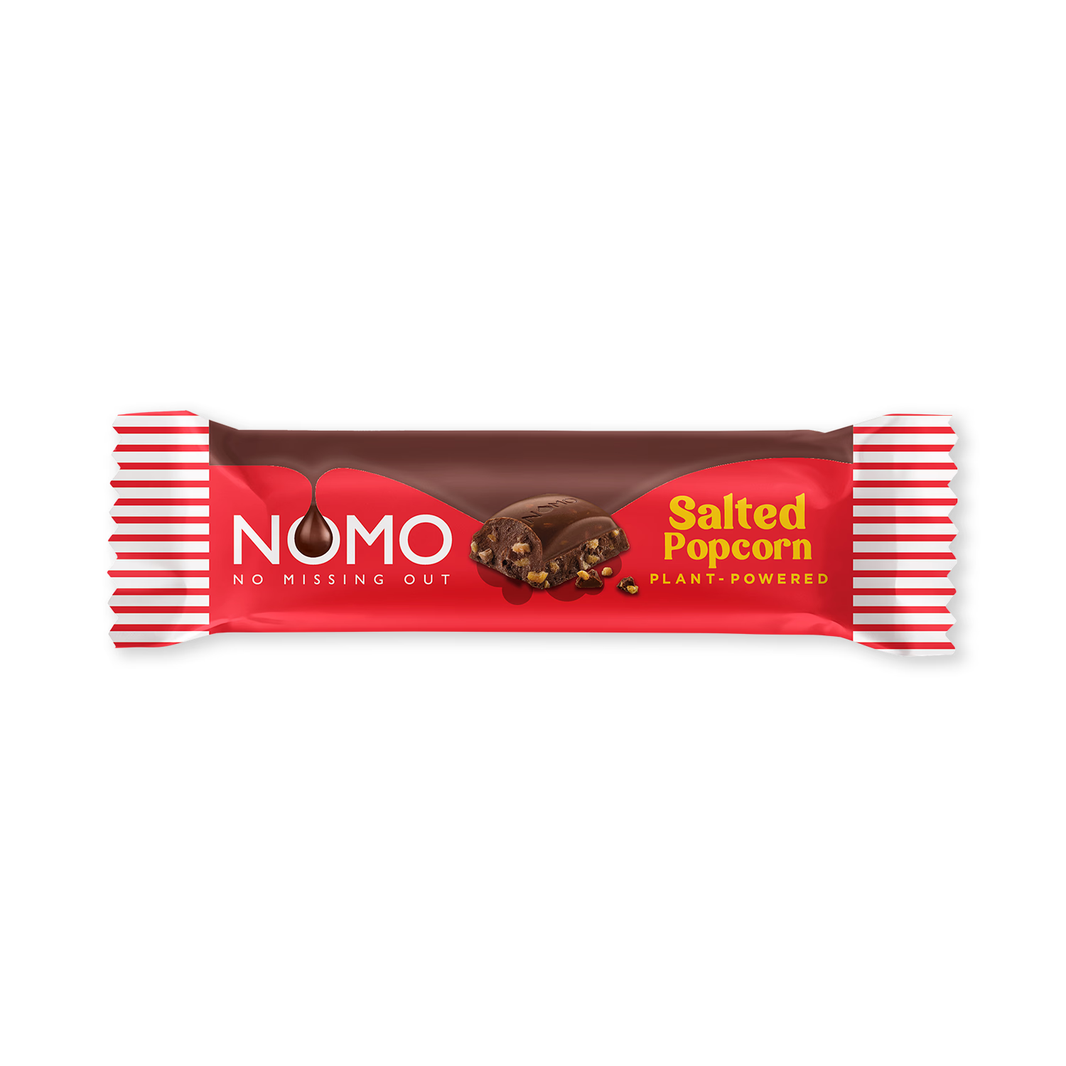 NOMO chocolate bar salted popcorn 32g, UK version