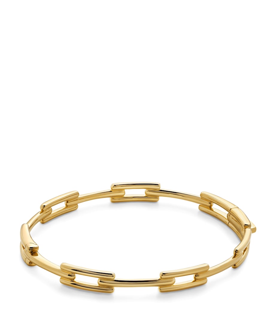 Monica Vinader gold vermeil Signature Link slim bangle - British product
