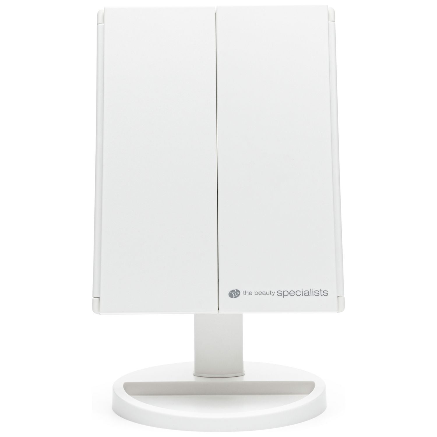 Rio white LED folding makeup mirror, imported from the UK
