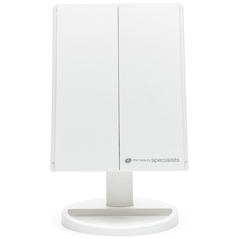 Rio white LED folding makeup mirror, imported from the UK