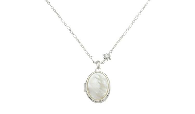 Moon and Back Sterling Silver Mother of Pearl Necklace GOODS Argos