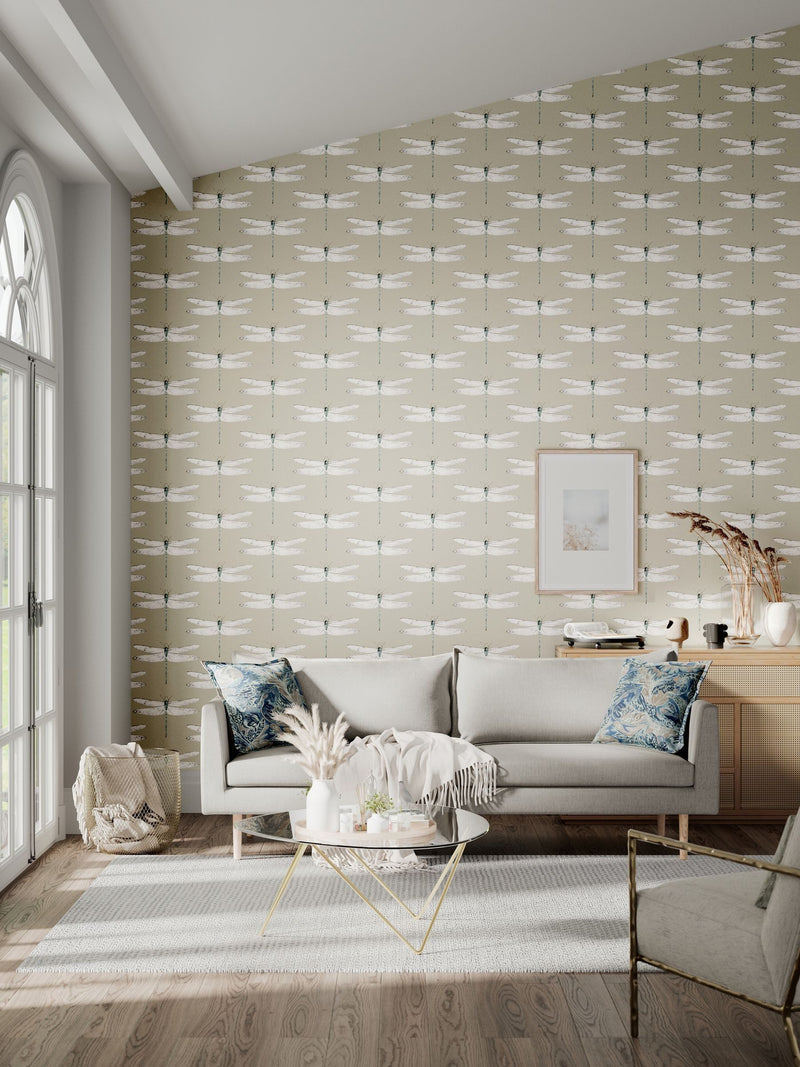 Harlequin Natural Demoiselle wallpaper 10.05m, UK version