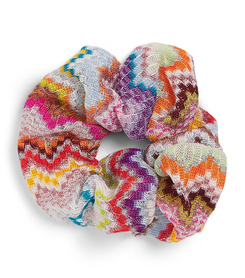 Missoni zigzag scrunchie metallic thread - British product