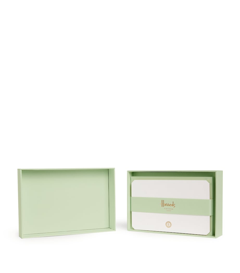 Harrods correspondence set with sage green borders - British product