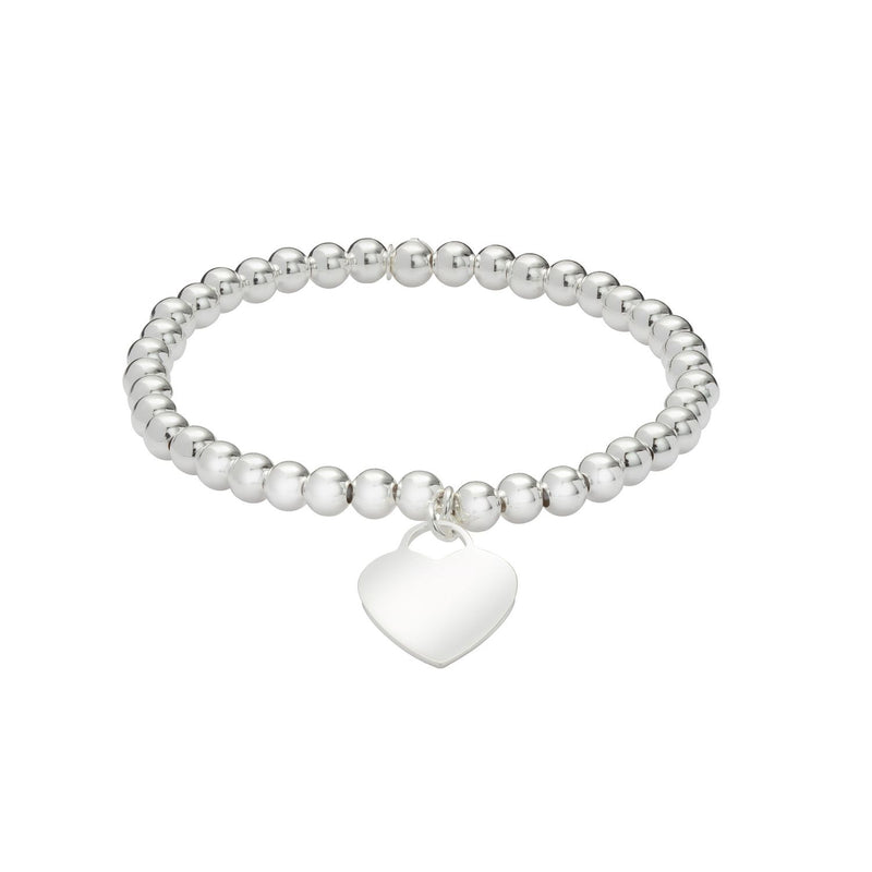 Revere heart stretchy beaded bracelet, imported from the UK