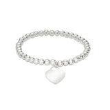 Revere heart stretchy beaded bracelet, imported from the UK