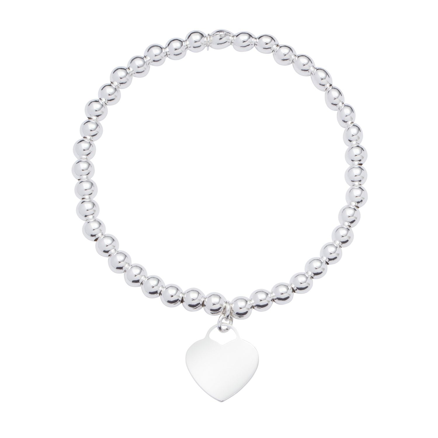 Revere heart stretchy beaded bracelet, imported from the UK