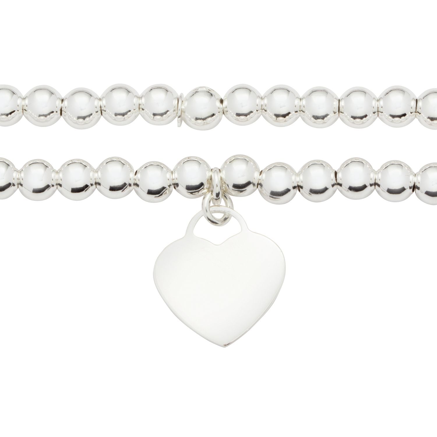 Revere heart stretchy beaded bracelet, imported from the UK