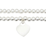 Revere heart stretchy beaded bracelet, imported from the UK