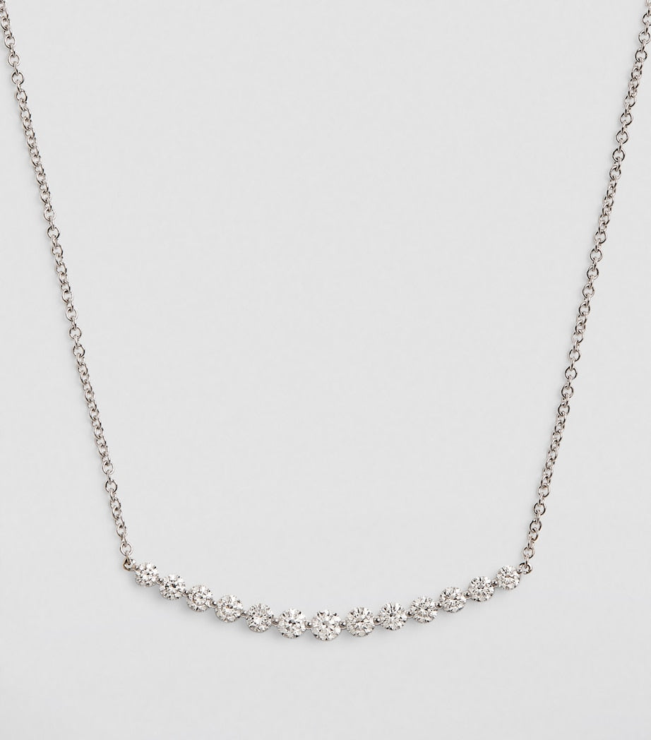 Anita Ko white gold diamond crescent necklace (British brand)