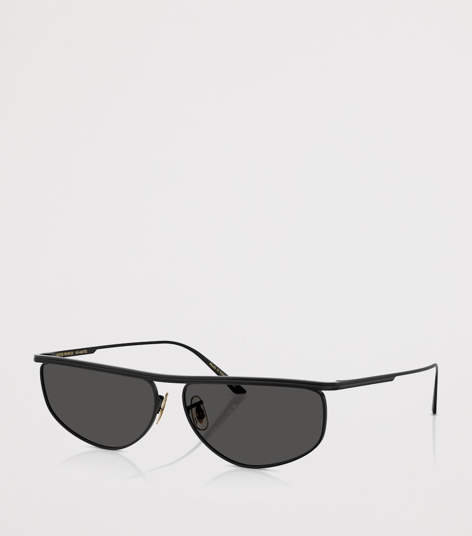 Oliver Peoples 1986C unregelmäßige ovale Sonnenbrille aus Großbritannien importiert