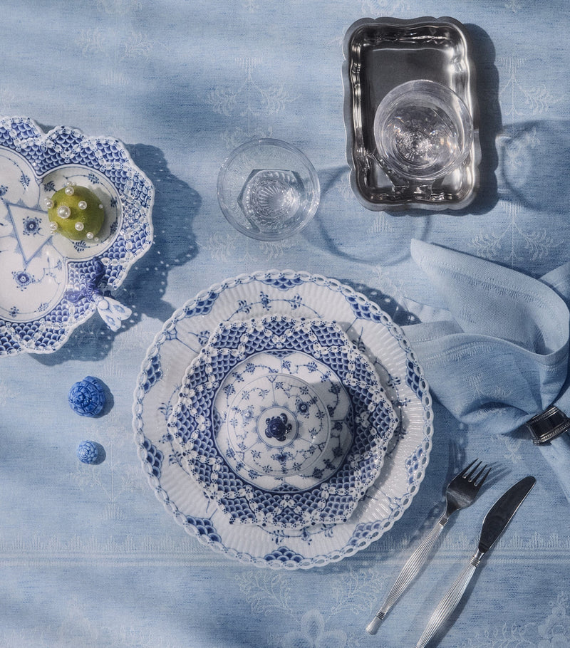Royal Copenhagen Jacquard Heritage tablecloth 145cm x 270cm, imported from the UK