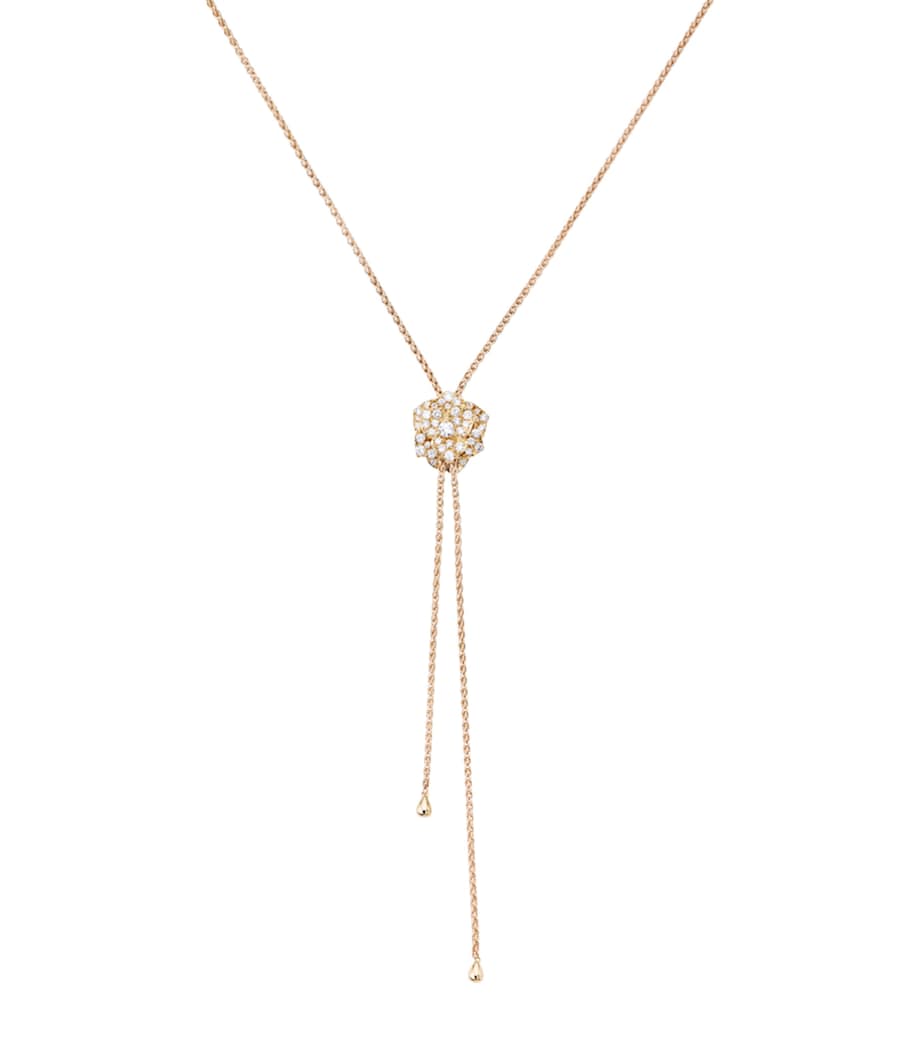 Piaget rose gold diamond rose pendant necklace - British product