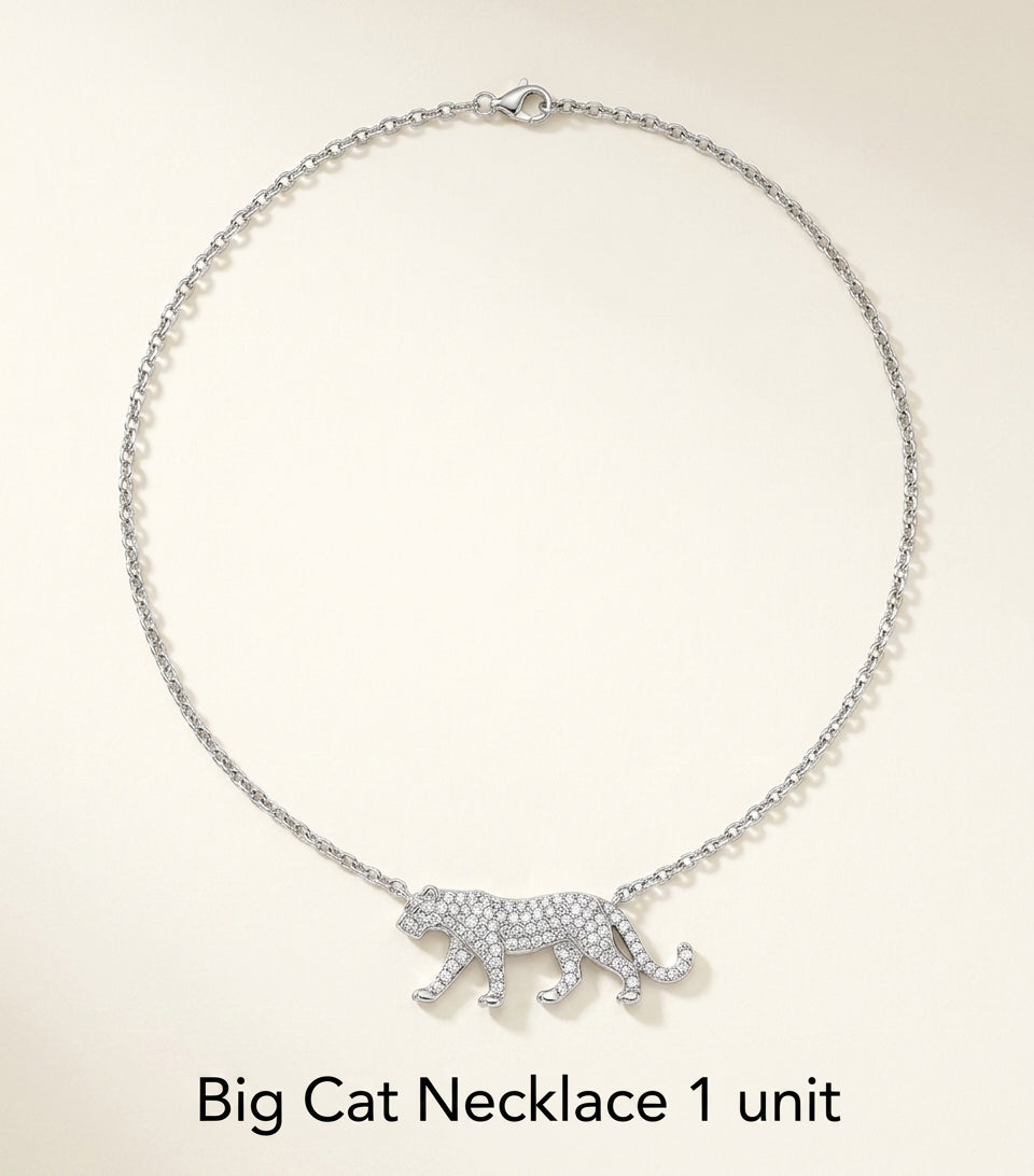 Cartier Panthère necklace white gold diamond pendant, UK version
