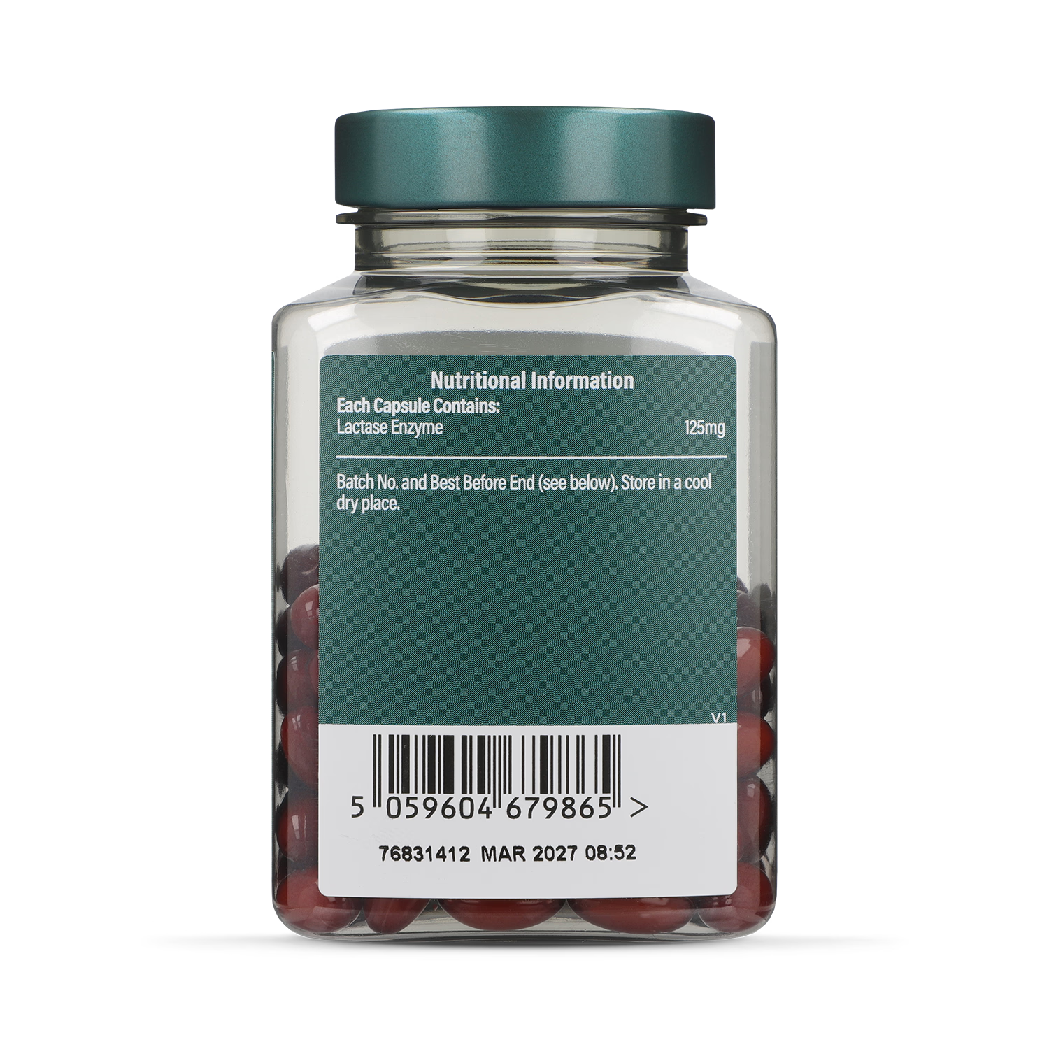 Holland & Barrett Lactase Enzyme supplement 125mg 120 capsules, UK version