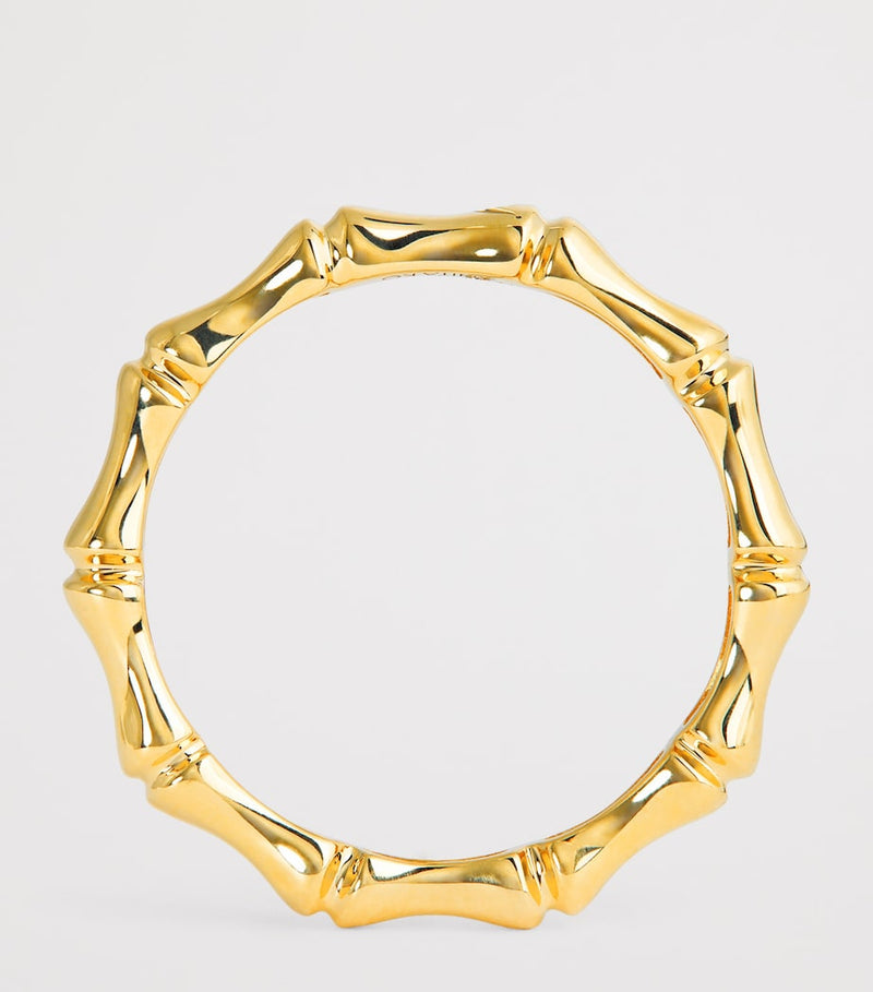 Anita Ko yellow gold bamboo ring (British brand)