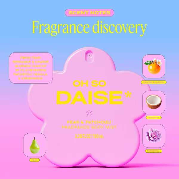 Daise Pear Patchouli Body Mist 100ml - British product