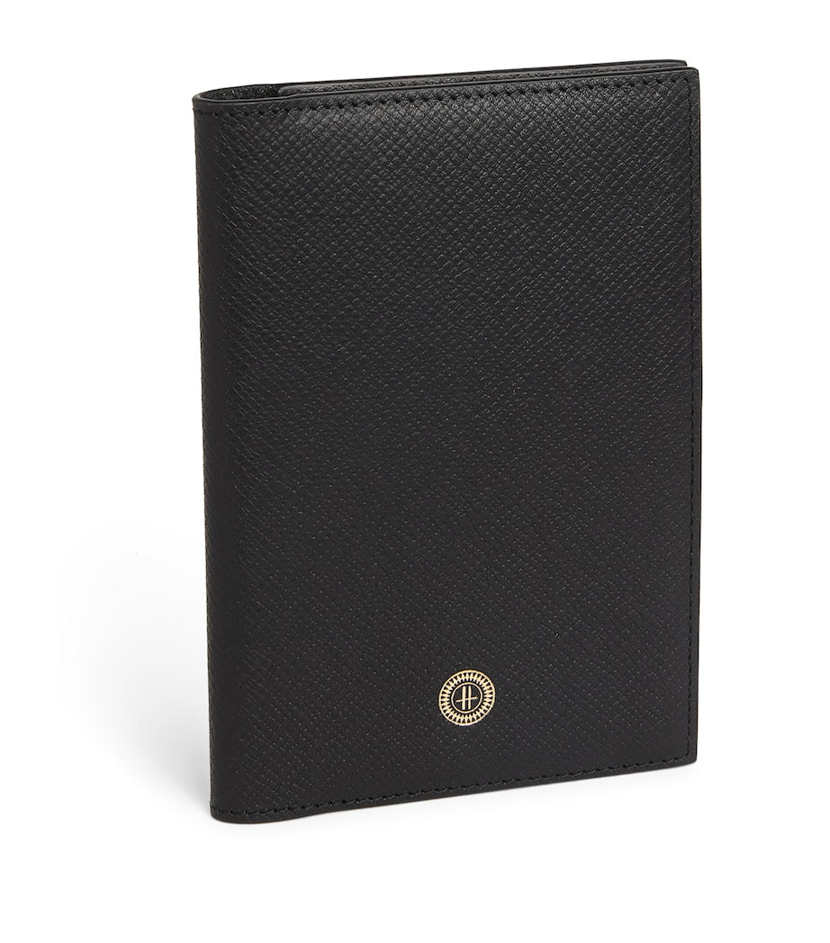 Harrods leather passport holder with slip pockets, imported from the UK
