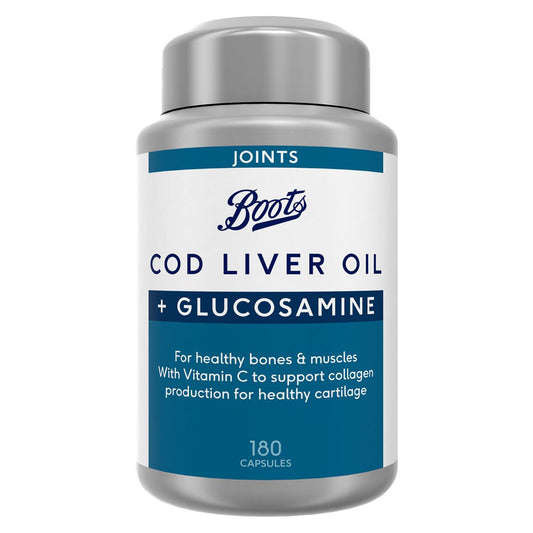 Boots Cod Liver Oil + Glucosamine - 180 Capsules (6 month supply) GOODS Boots   