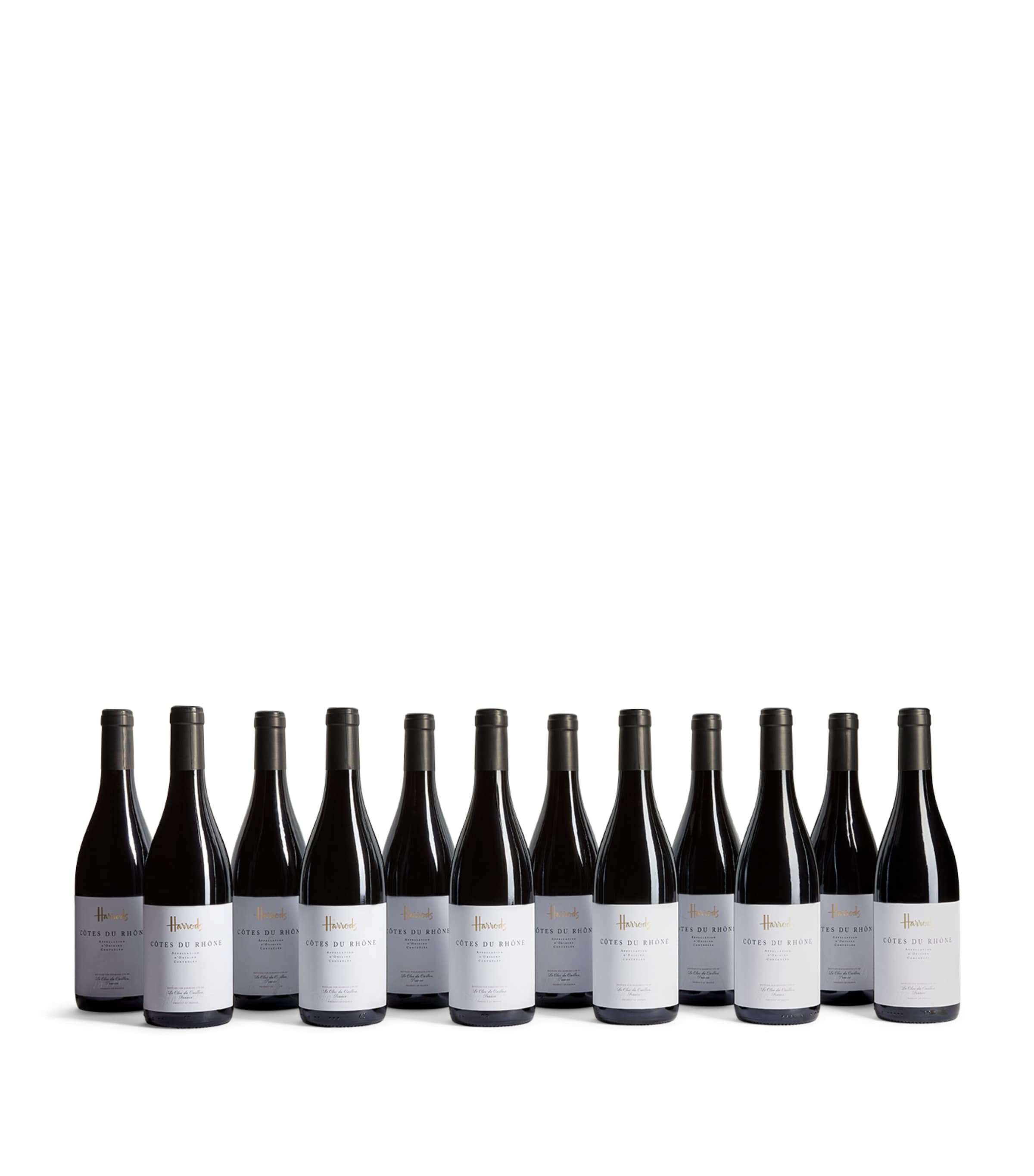 Harrods Côtes du Rhône red wine case 12 bottles, UK version
