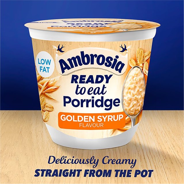 Ambrosia Ready to Eat Porridge Golden Syrup   210g Cereals M&S   