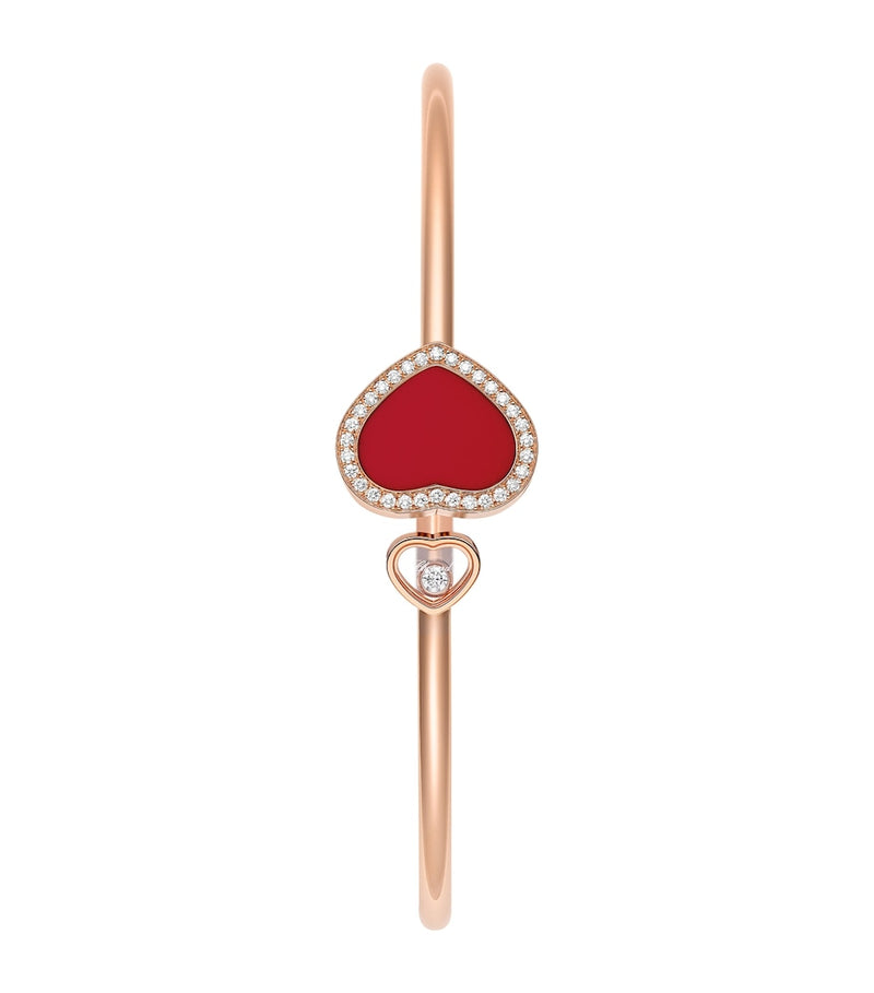 Chopard Happy Diamonds rose gold bangle with moving diamond, UK version
