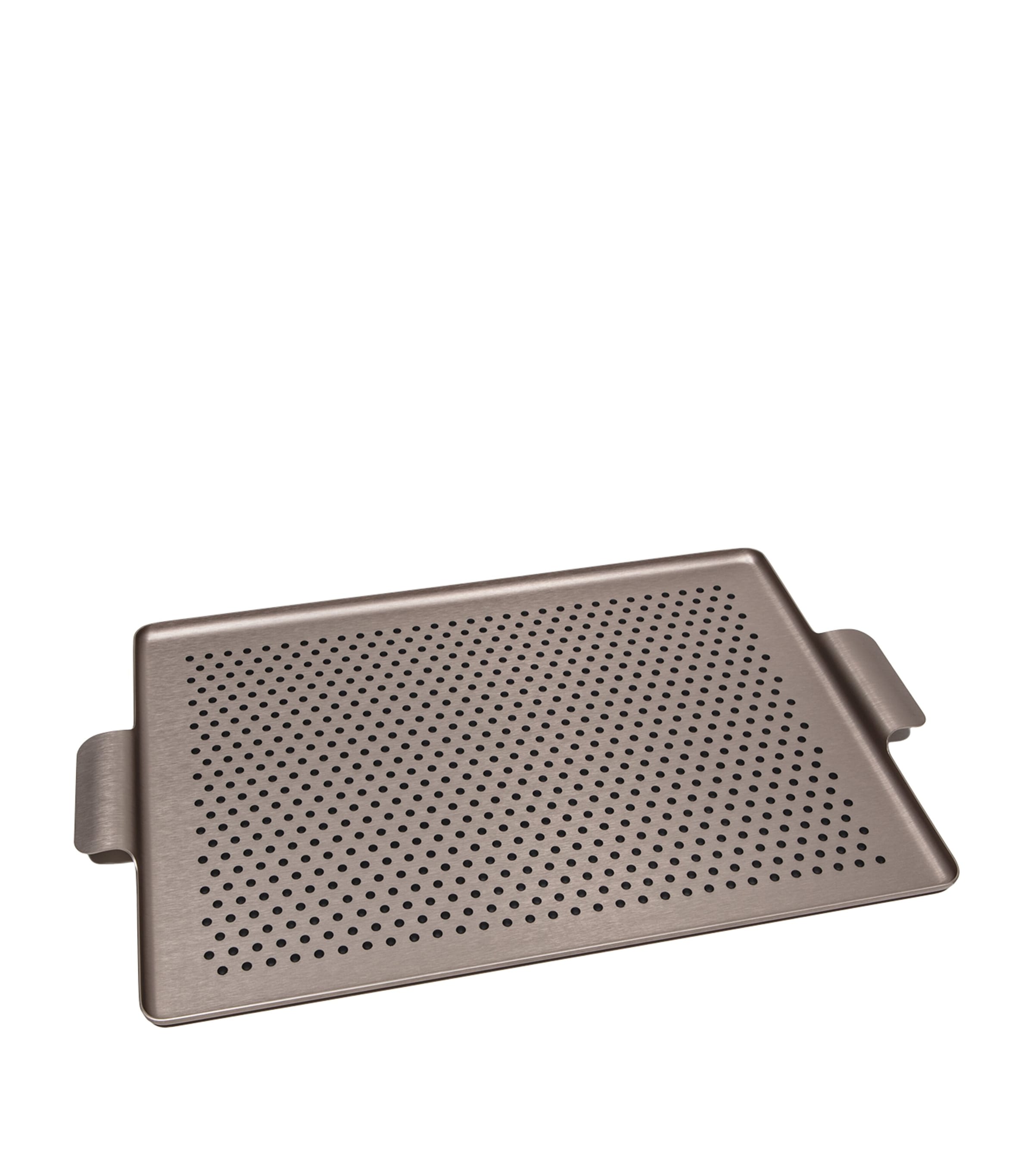 Kaymet rubber grip serving tray mocha-hued finish 42cm x 30cm, UK version