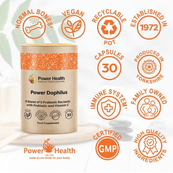 Power Health Dophilus Probiotic/Prebiotic/Vit C Caps 30s GOODS Superdrug   