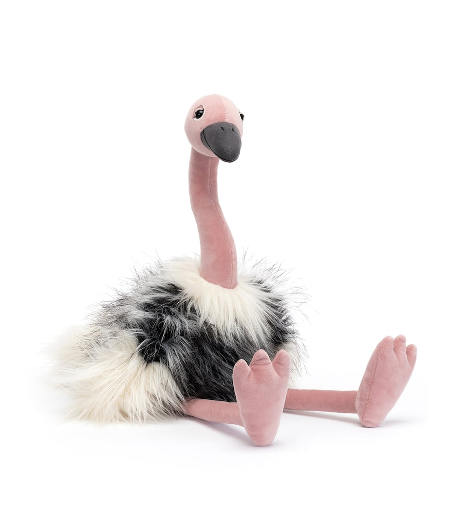 Feathered Ostrich Soft Toy for Children Aged 12 Months and Up