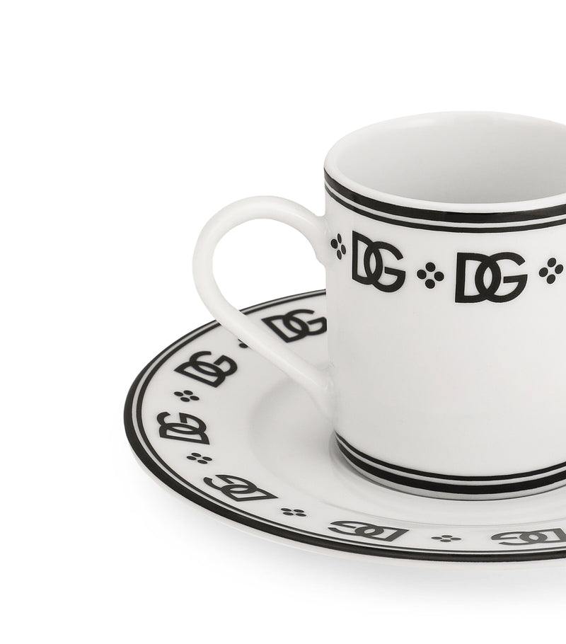 Dolce&Gabbana DG Logo porcelain coffee cup and saucer set - British product