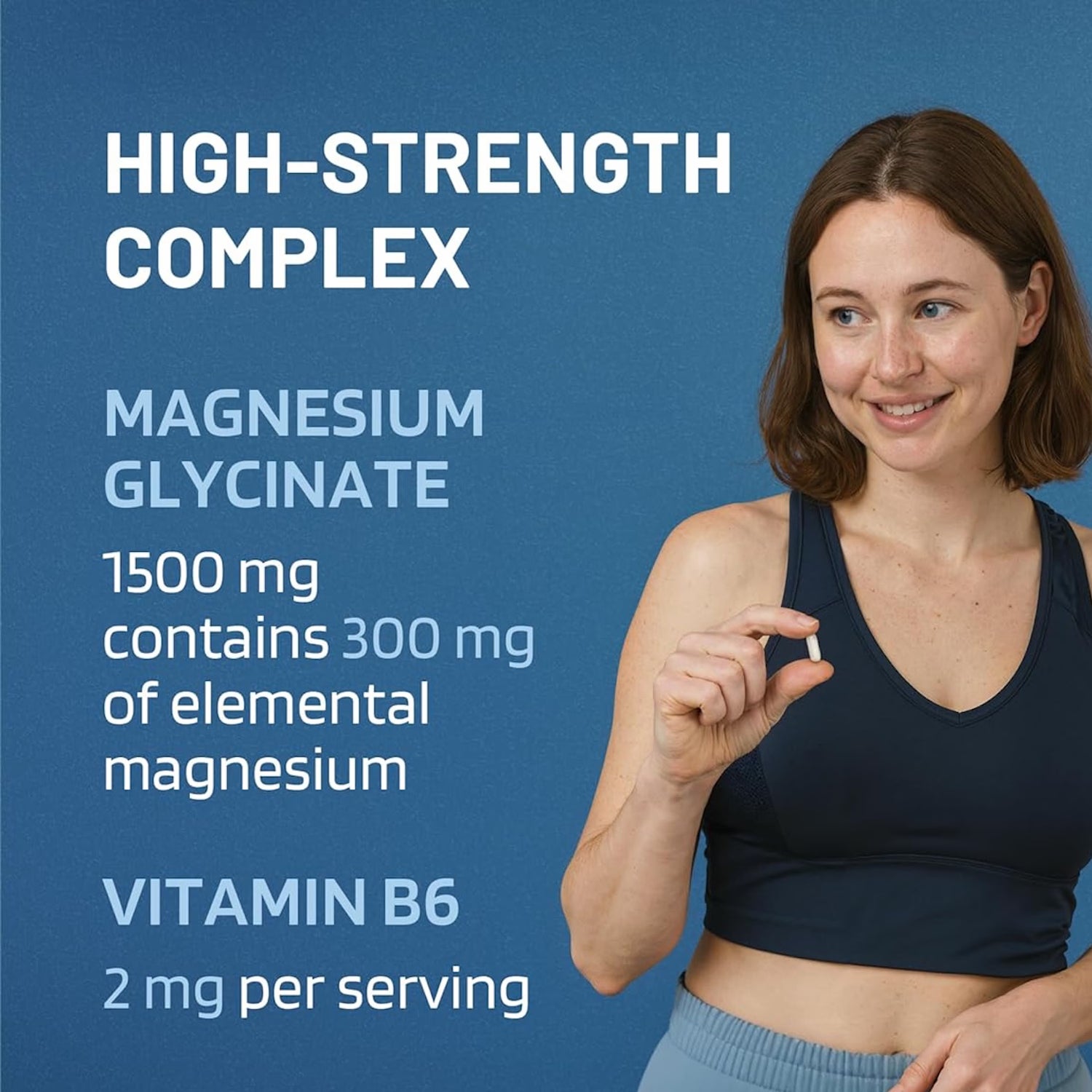 PharmaZen Magnesium Glycinate with Vitamin B6 60 capsules (British brand)