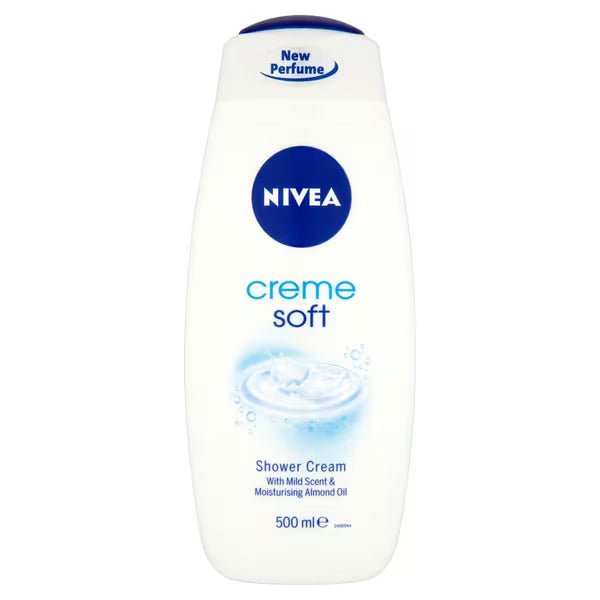 Nivea Shower Cream Soft Moisturising Cleanser 500ml, imported from the UK