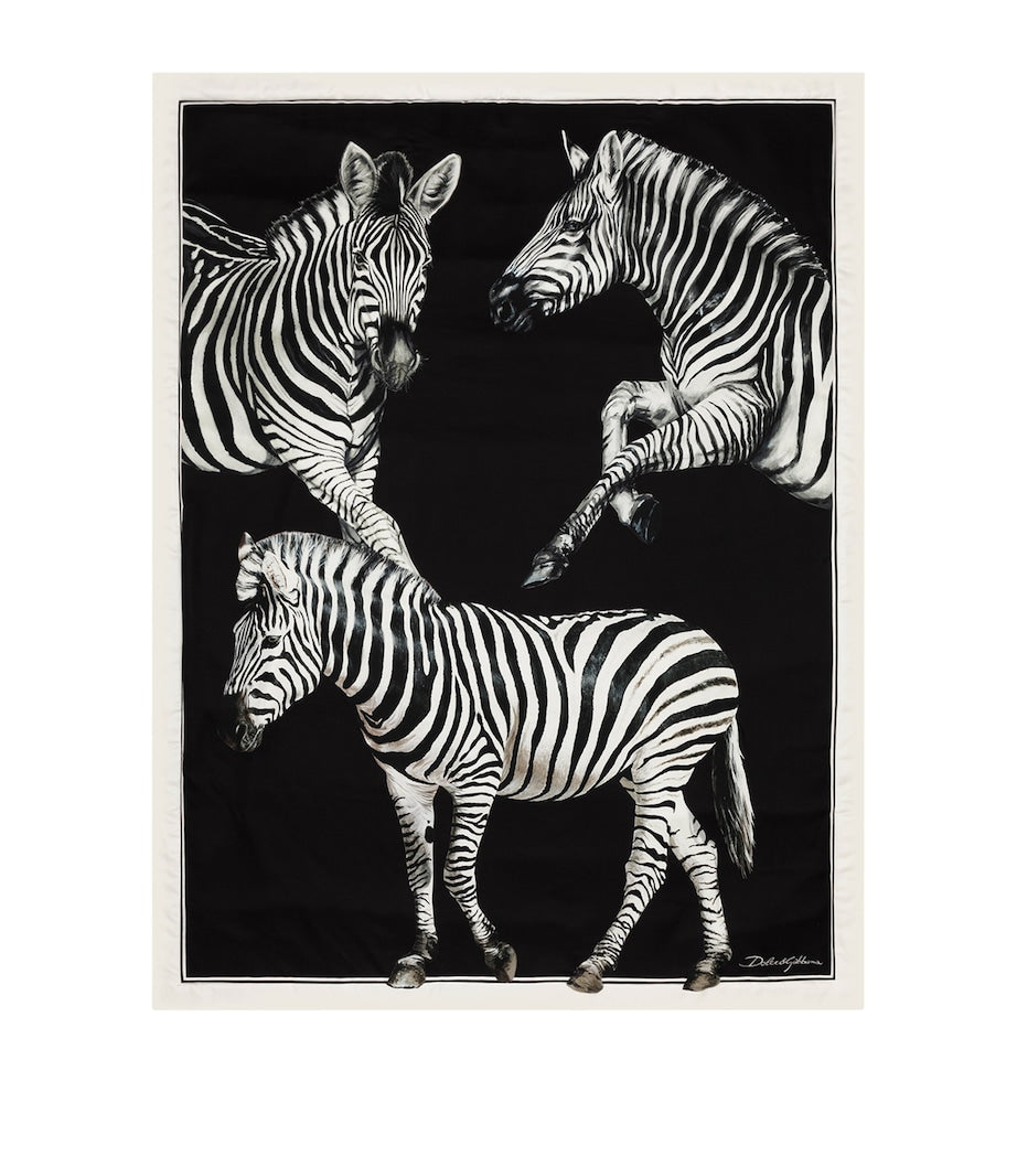 Dolce&Gabbana Casa Silk Zebra Quilted Throw 140cm x 180cm - British product