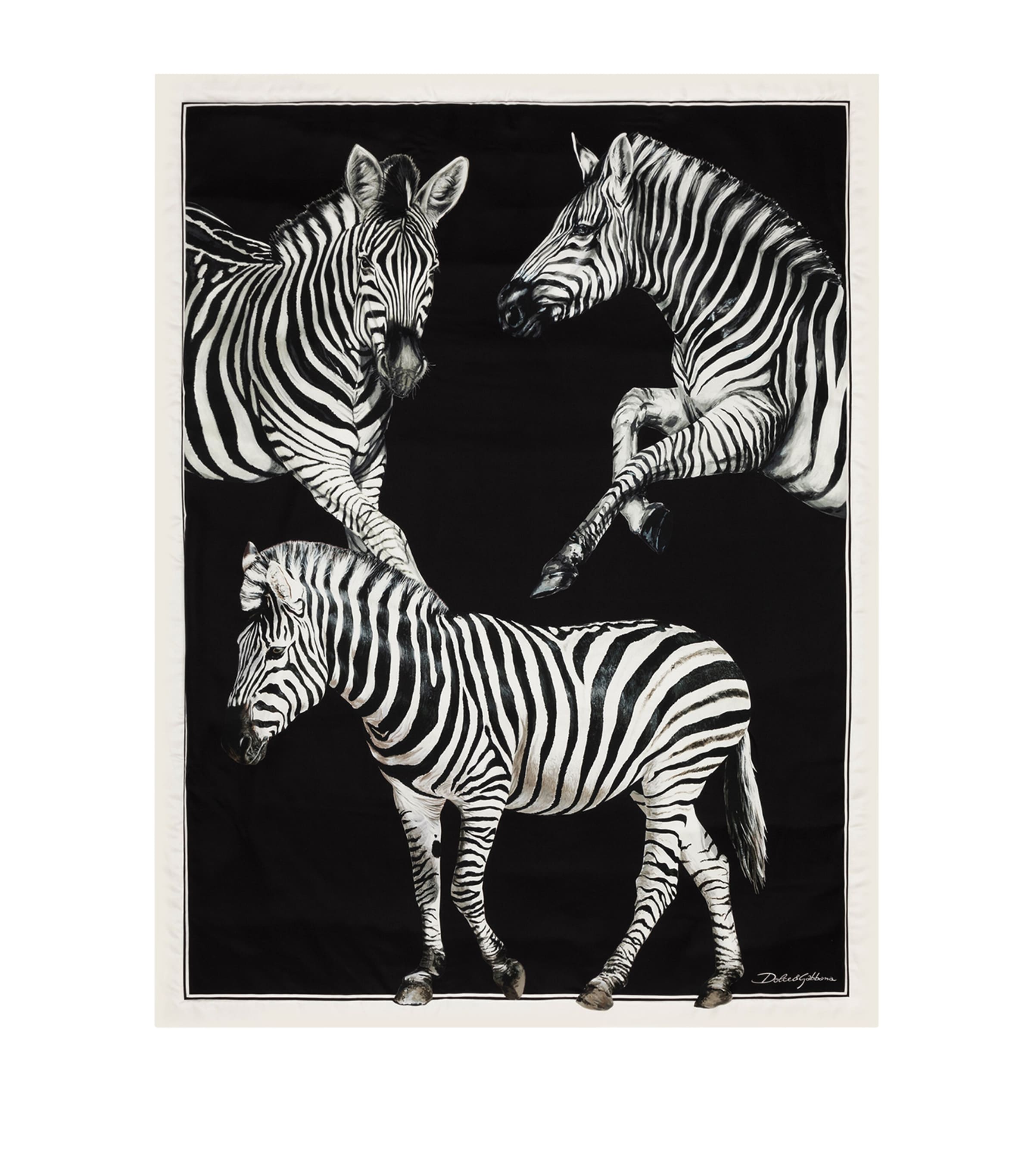 Dolce&Gabbana Casa Silk Zebra Quilted Throw 140cm x 180cm - British product