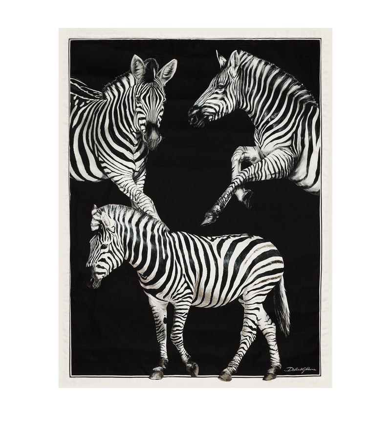 Dolce&Gabbana Casa Silk Zebra Quilted Throw 140cm x 180cm - British product
