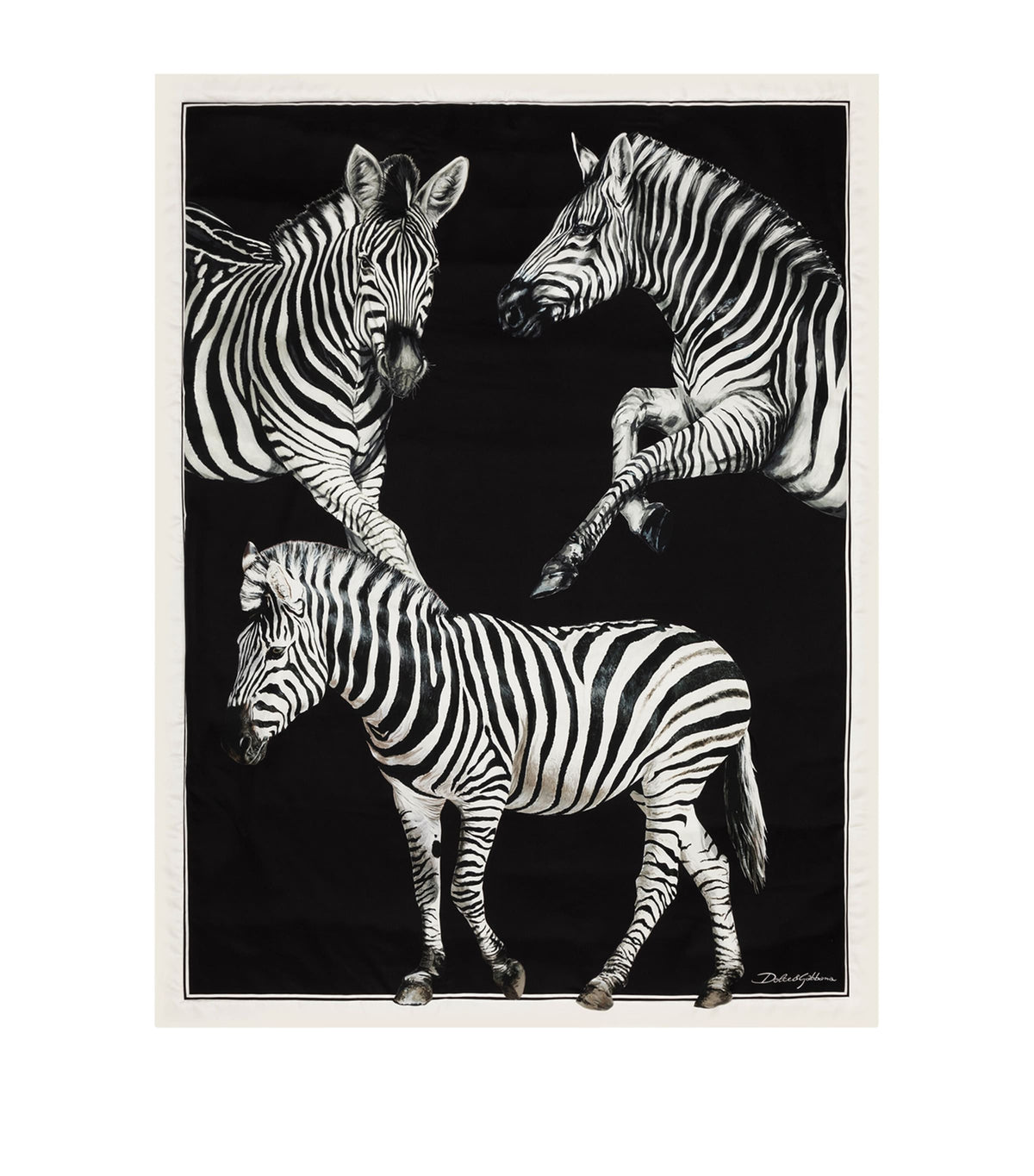 Dolce&Gabbana Casa Silk Zebra Quilted Throw 140cm x 180cm - British product