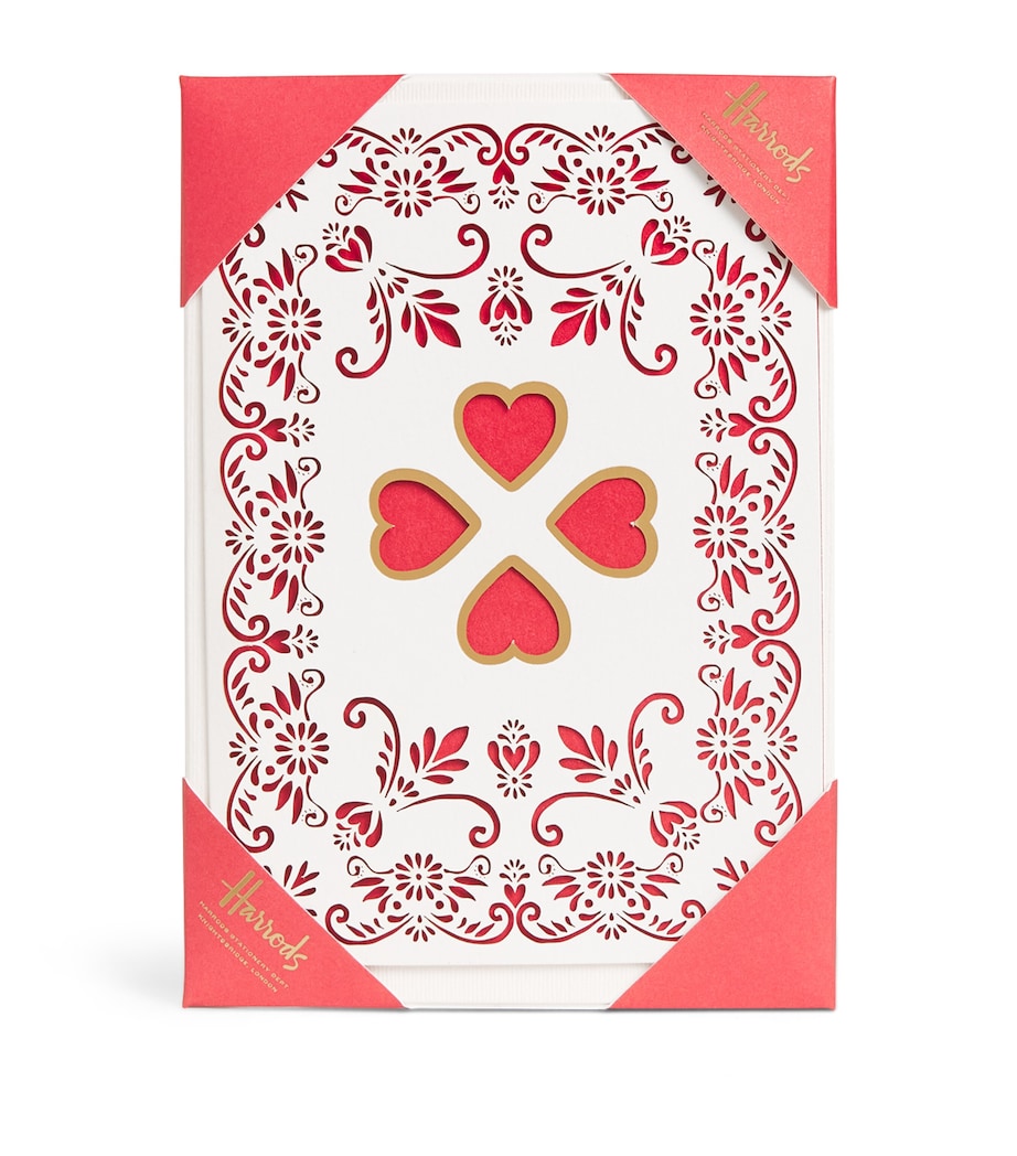 Harrods heart cut-out greeting card, imported from the UK