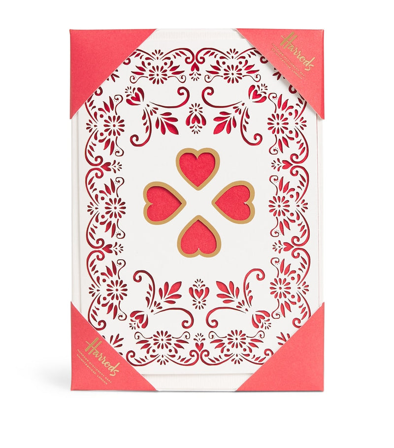 Harrods heart cut-out greeting card, imported from the UK