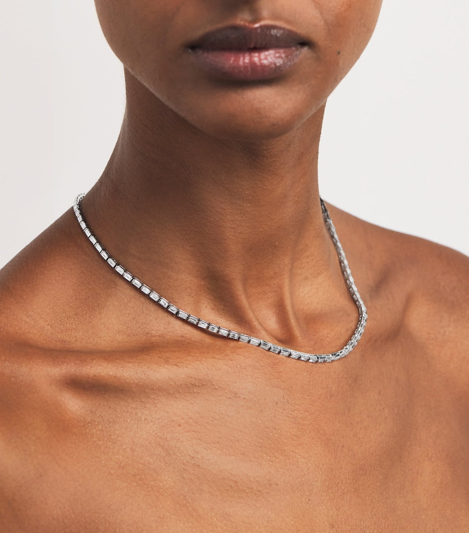 Anita Ko baguette diamond choker, white gold - British product