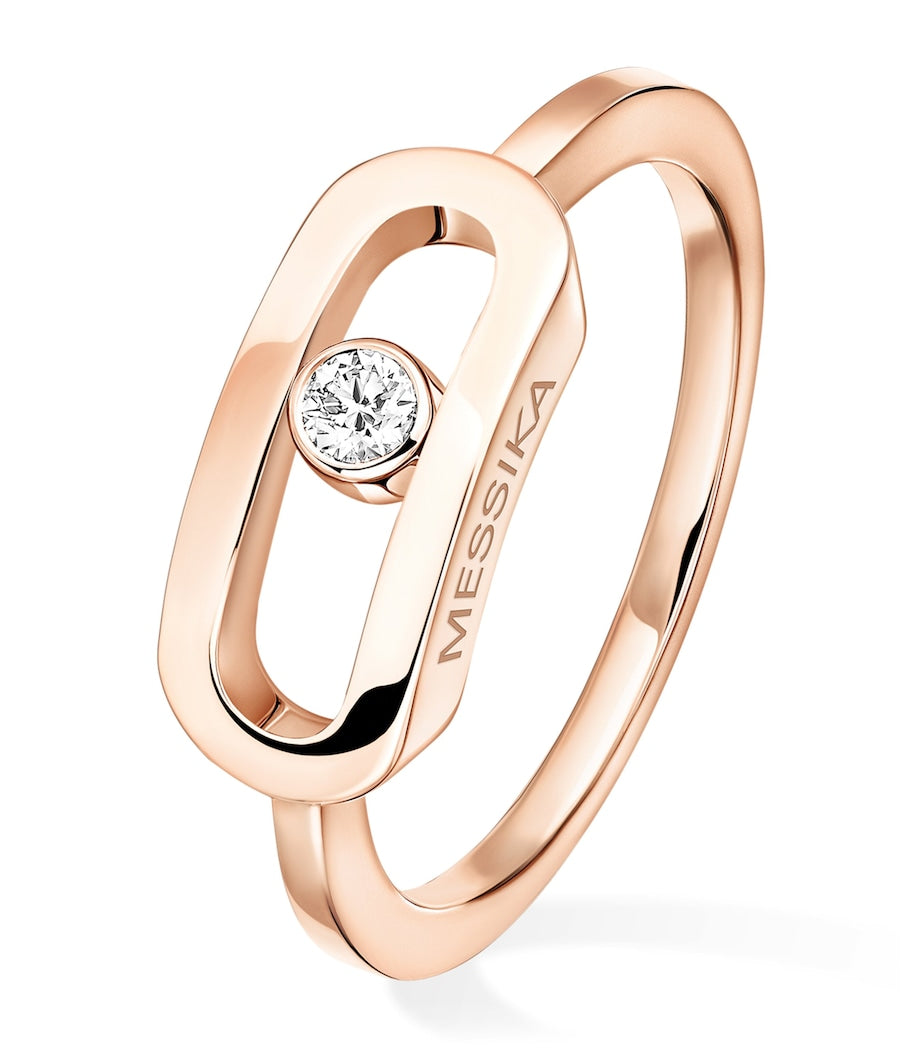 Messika Move Uno rose gold diamond ring 0.06ct (British brand)